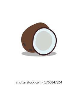 coconut icon. vector illustrator with transparent background