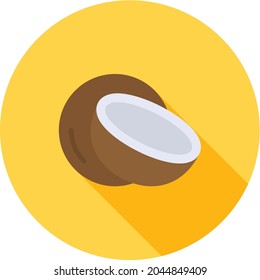 Coconut icon vector image. Can also be used for Physical Fitness. Suitable for mobile apps, web apps and print media.