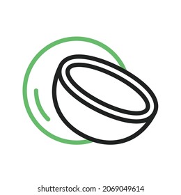 Coconut icon vector image. Can also be used for Physical Fitness. Suitable for mobile apps, web apps and print media.