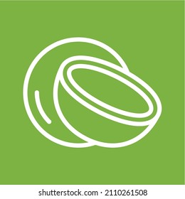 Coconut icon vector image. Can also be used for Physical Fitness. Suitable for mobile apps, web apps and print media.