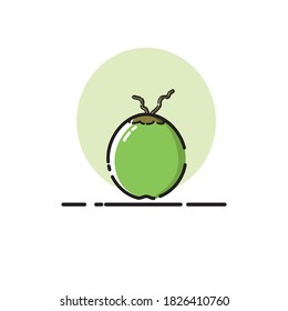 Estilo MBE del vector de iconos de coco