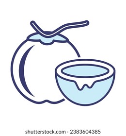 Vector de iconos de coco en el diseño de moda