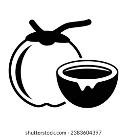 Coconut icon vector on trendy design