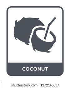 coconut icon vector on white background, coconut trendy filled icons from Fruits and vegetables collection, coconut simple element illustration