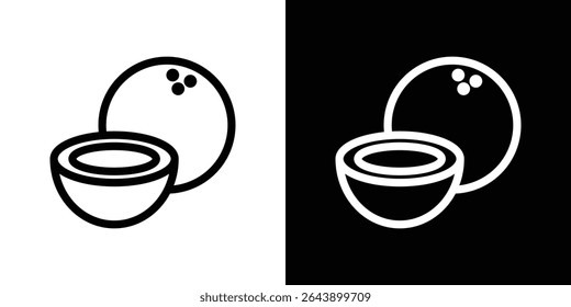 Coconut icon vector simple element illustration editable