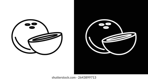 Coconut icon vector simple element illustration editable