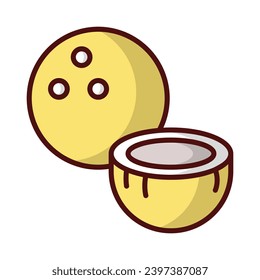 Ilustración del vector de icono de coco