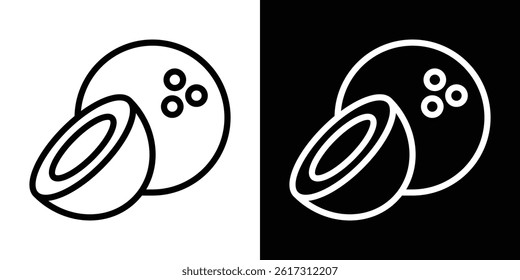Coconut icon vector for web and mobile app. Symbol isolated.