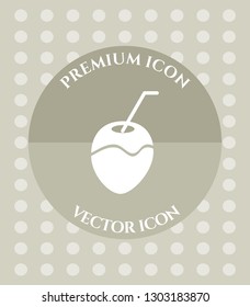 Coconut Icon for Web, Applications, Software & Graphic Designs.