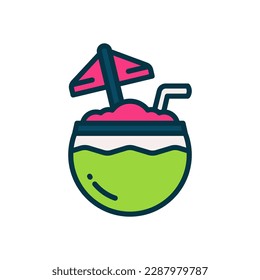 icono de coco para tu sitio web, móvil, presentación y diseño de logotipo.