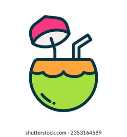 coconut icon for your website, mobile, presentation, and logo design.