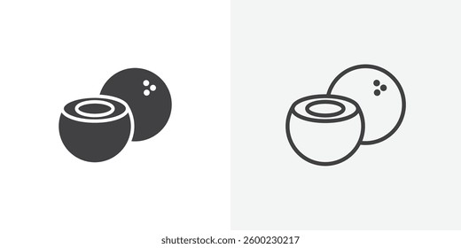 Coconut icons design. vector icons for ui designs
