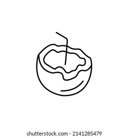 Coconut icons  symbol vector elements for infographic web
