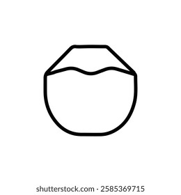 coconut iconVector illustration in black