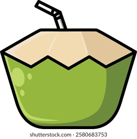 Coconut illustration design icon fruit