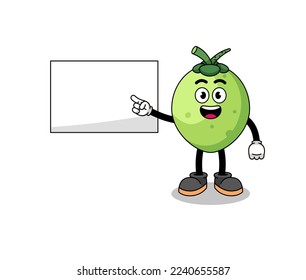 coconut illustration doing a presentation , character design