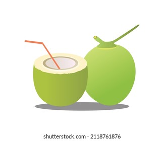 Kokosnuss-Illustration in hoher Auflösung für viele Verwendungsarten.