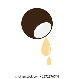 coconut illustration logo vector design