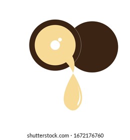 diseño vectorial de logotipo de ilustración de coco