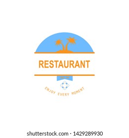 The coconut island logo design for every restaurant.
