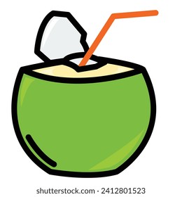 coconut isolated on white background as package design composition.
