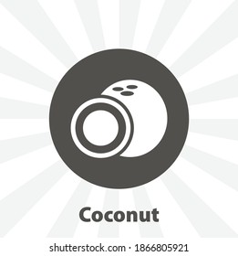 coconut isolated vector icon. fruit design element