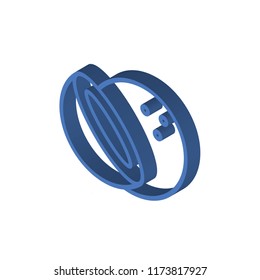 Coconut isometric left top view 3D icon
