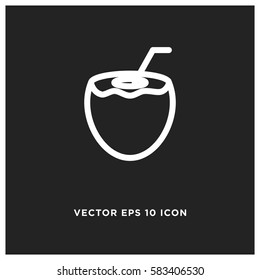 Coconut juice vector icon