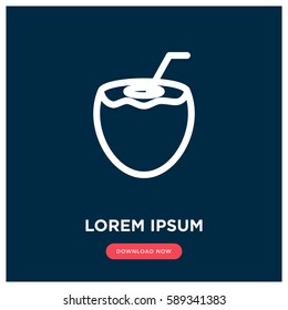 Coconut juice vector icon