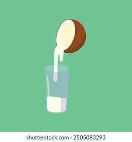 coconut juice. wallpaper. free space for text. copy space.