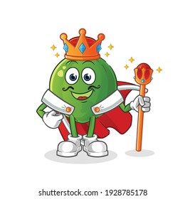 coconut king vector. cartoon character