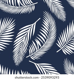 Coconut leaves seamless patterns for fabric background