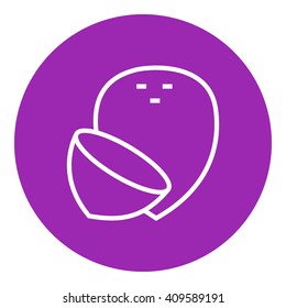 Coconut line icon.