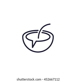 coconut line icon
