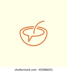 coconut line icon