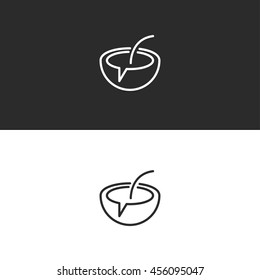 coconut line icon