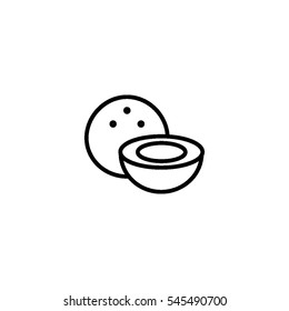 Coconut line icon