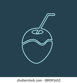 Coconut Line Icon. Eps-10.