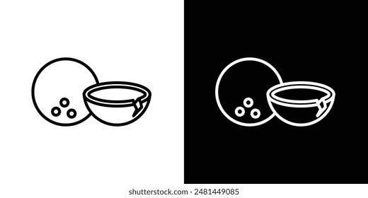 Coconut line icon vector illustration set.