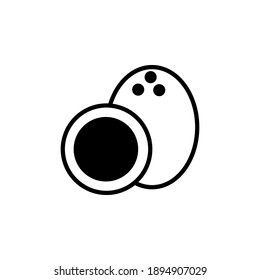 coconut  line icon vector. Outline fruit, line coconut icon vector.  flat vector simple element illustration from editable fruit.