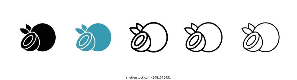 Coconut line icon vector set.