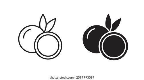 Coconut line icon vector set.