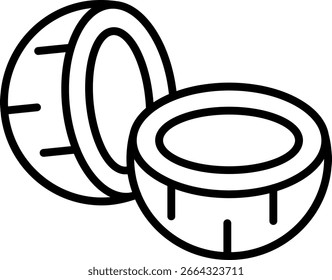 Línea de coco Vector Icon Design