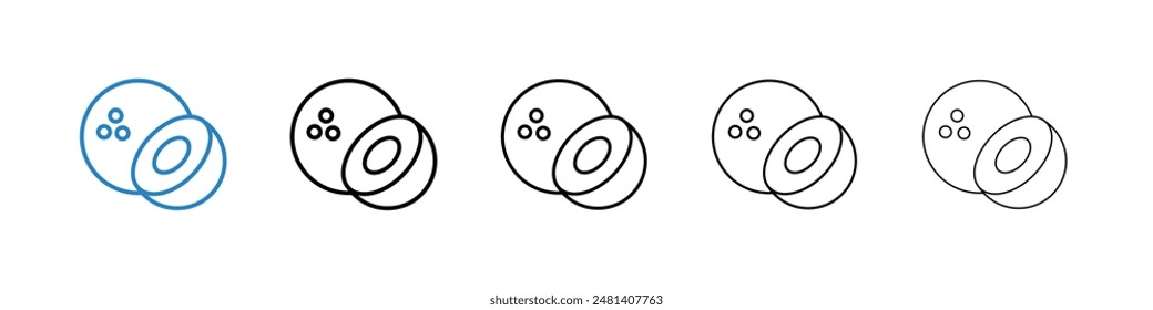 Coconut liner icon vector set.