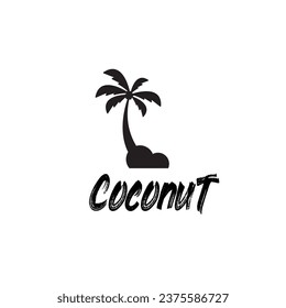 coconut logo, consisting of coconut trees and coastal coral