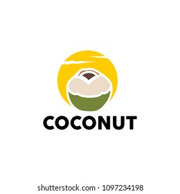 Coconut Logo Design Stock Vector (Royalty Free) 1097234198 | Shutterstock