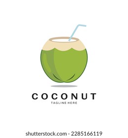 vector de ilustración de diseño de logotipo de coco