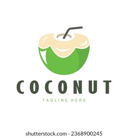 vector de ilustración de diseño de logotipo de coco