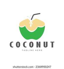 coconut logo design template illustration vector