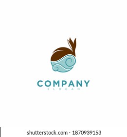 Coconut logo design template. vector illustration